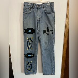Vintage 516 Levi's Blue Jeans with Upcycled Details